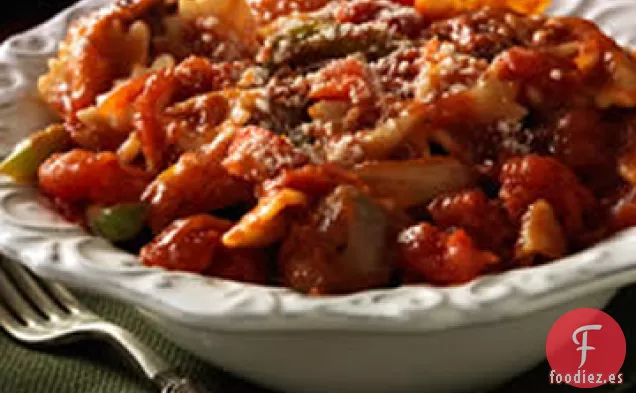 Pajaritas en Salsa de Salchicha y Pimienta