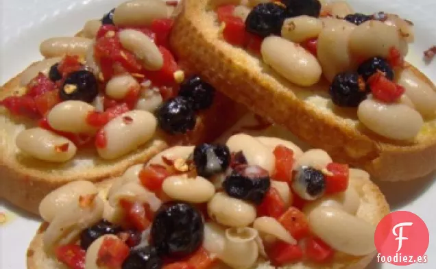 Bruschetta Roja, Blanca y Azul