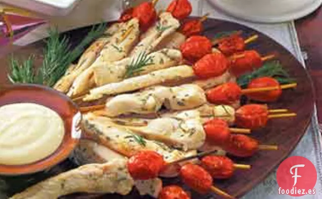 Brochetas de Pollo con Limón y Romero