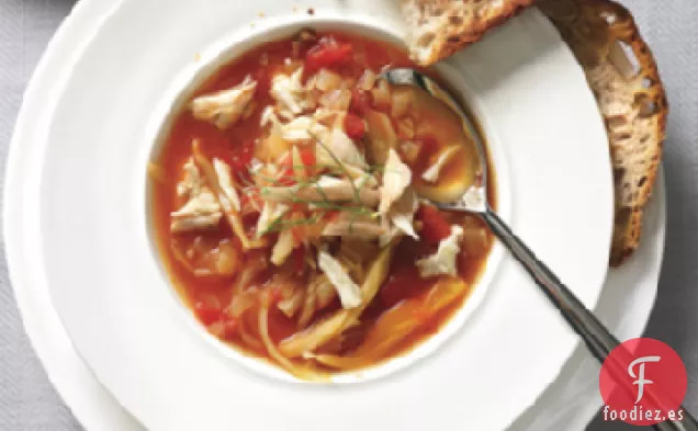 Sopa de Tomate, Hinojo y Cangrejo