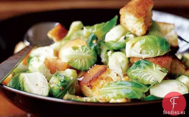 Hachís de Pan de Maíz Tostado con Coles de Bruselas