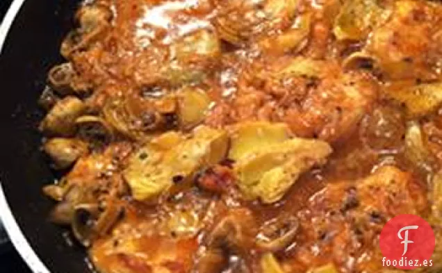 Pollo a Limón con Corazones de Alcachofa