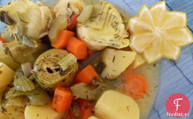 Tornos Aginares: Alcachofas Con Verduras (Veganas)