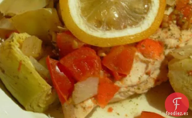 Pollo con Alcachofas y Limón
