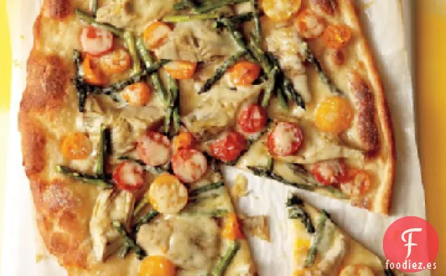 Pizzas de Verduras de Primavera