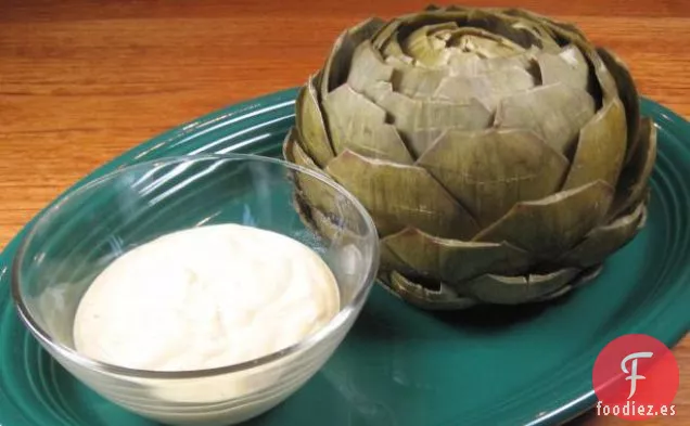 Alcachofas Al Vapor Con Salsa De Curry