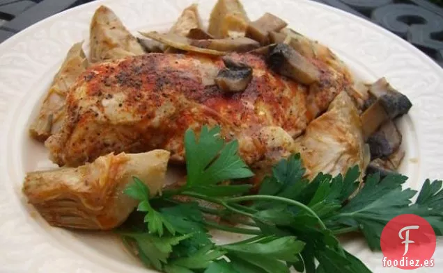 Alcachofas A la Parrilla Con Ajo y Mantequilla de Vino Blanco