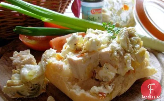 Pollo Parisino Con Setas Portabella y Alcachofas