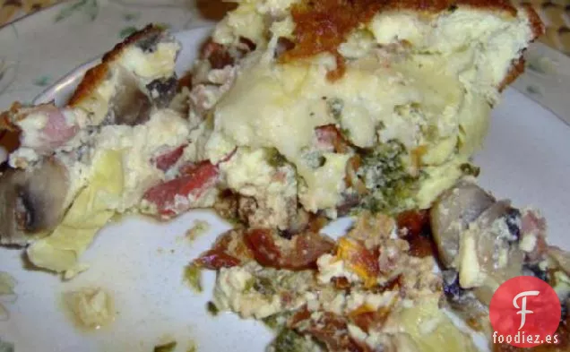 Frittata de Alcachofa y Pimiento Rojo (Ww 4 Puntos)
