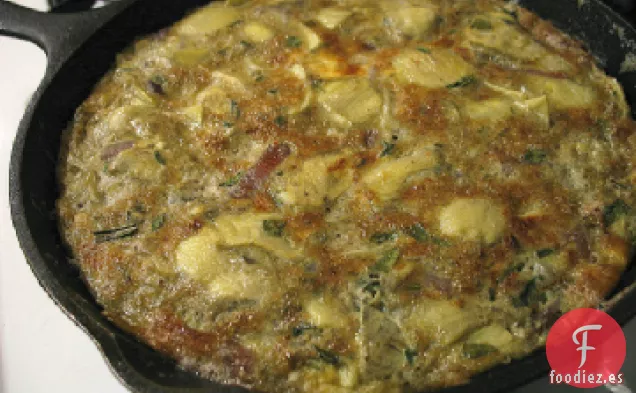 Frittata de Alcachofa y Cebolla