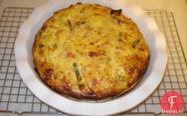 Relleno de Quiche de Alcachofa, Puerro y Jamón