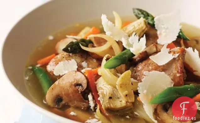 Ragú de Verduras y Pollo de Primavera