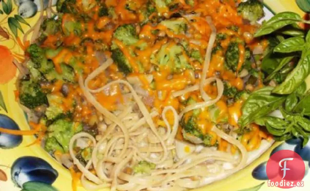 Taglietelle de Crema de Brócoli Vegana
