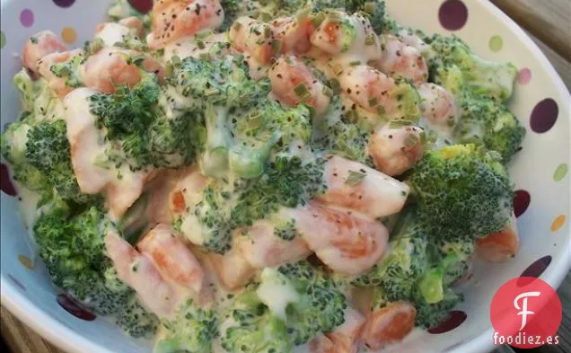 Brócoli y Zanahorias en Salsa Cremosa de Parmesano