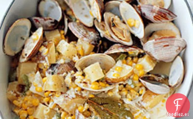 Salsa De Sopa De Maíz Y Almejas