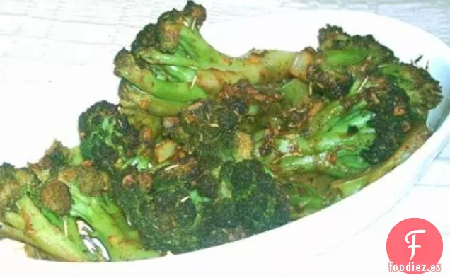 Brócoli Asado con Chile y Ajo