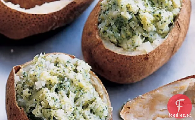 Patatas al Horno dos veces con Brócoli