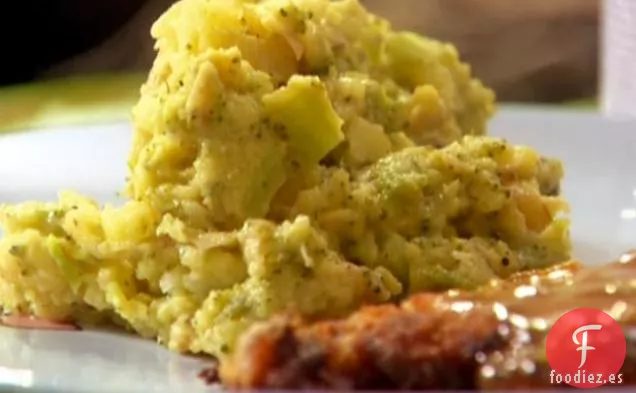 Patatas Trituradas con Brócoli y Queso