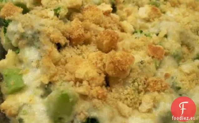 Brócoli Al Horno Con Salsa De Queso Azul