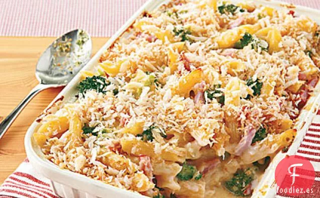 Penne al horno con Jamón y Brócoli