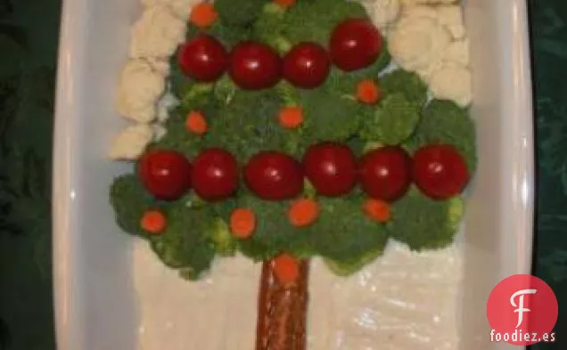 Aperitivo de Árbol de Navidad con Verduras