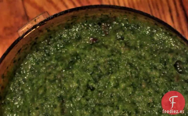 Sopa de Batata de Almendras y Col Rizada