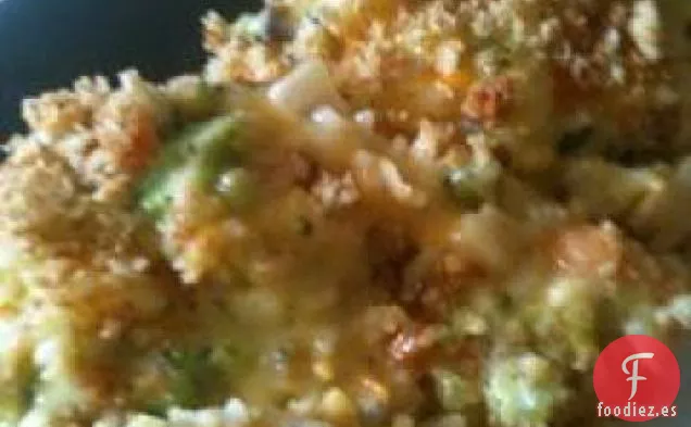 Cazuela de Arroz con Queso y Brócoli