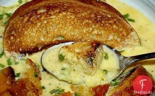 Sopa de Queso Derretido con Brócoli