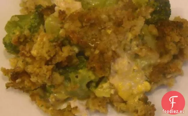 Horneado de Brócoli y Pollo con Queso