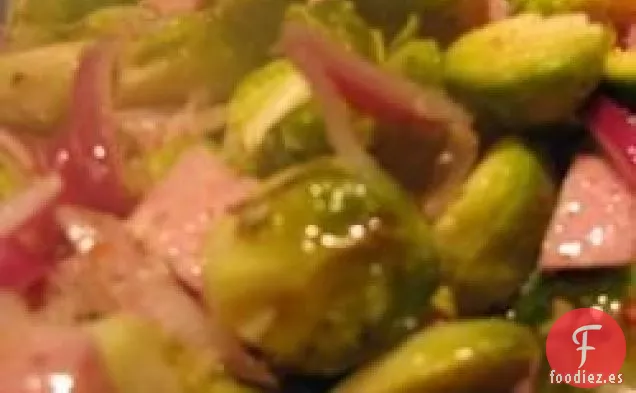 Horneado De Jamón Y Col De Bruselas