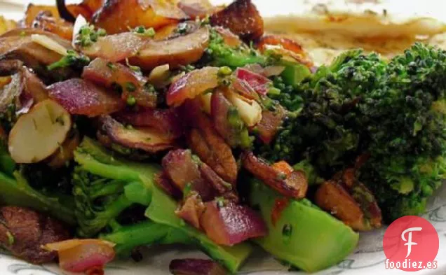 Brócoli Salteado y Champiñones