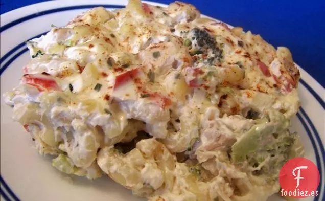 Budín de Fideos de Brócoli