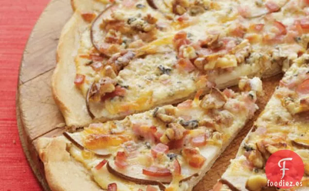 Pizza de Tocino, Pera y Gorgonzola