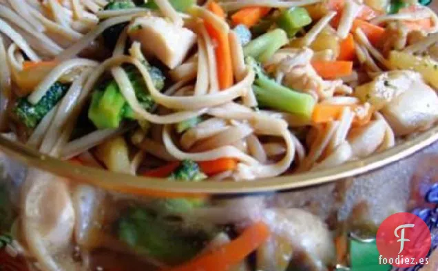 Pasta Teriyaki Con Pollo