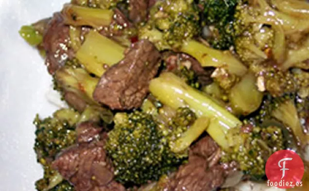 Carne de Brócoli Picante y Caliente
