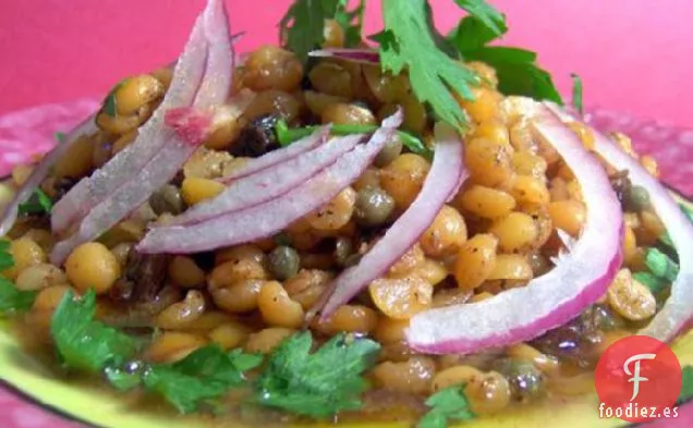 Lentejas Rojas Picantes Con Alcaparras y Grosellas