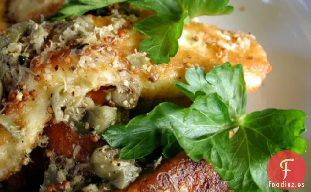 Queso Halloumi Frito Con Aliño de Lima y Alcaparras