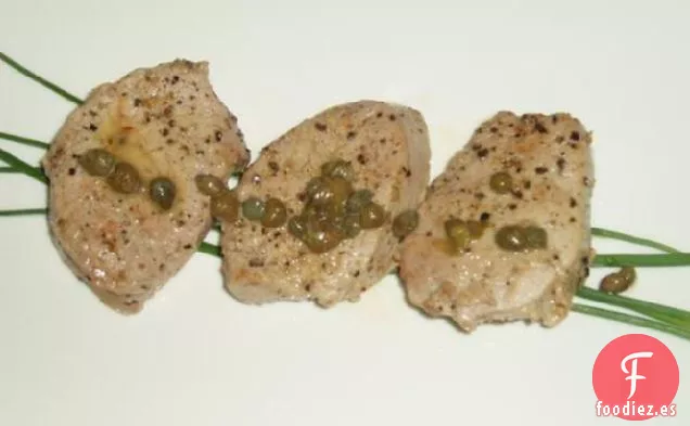 Medallones de Cerdo Con Limón y Alcaparras