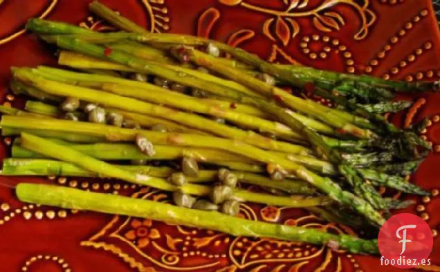 Espárragos Asados Con Alcaparras