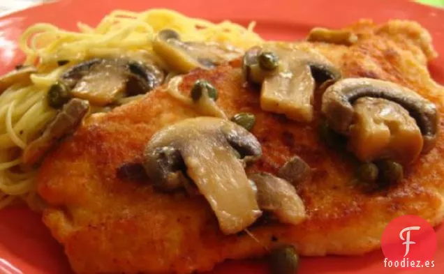 Piccata De Pollo Con Champiñones