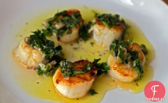Vieiras con Salsa Verde