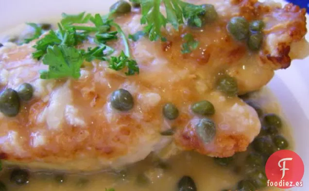 Sartén De Pollo Al Limón Con Alcaparras