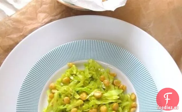Repollo Indio Con Receta De Garbanzos Crujientes Y Crujientes