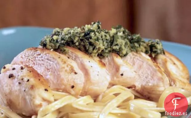 Pollo a la Sartén con Salsa Verde Italiana