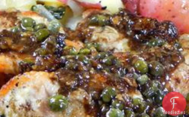 Medallones de Cerdo con Vinagre Balsámico y Alcaparras