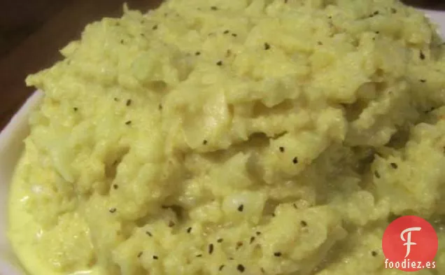 Puré De Coliflor Al Curry Con Chalotes