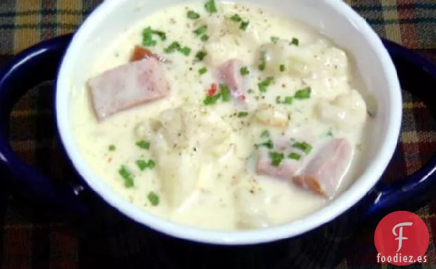 Sopa de Jamón de Coliflor