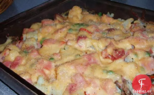 Cazuela de Jamón y Coliflor