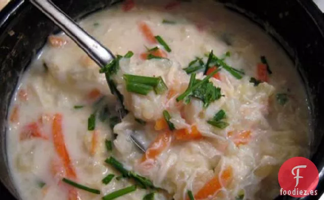 Sopa de Cangrejo y Coliflor