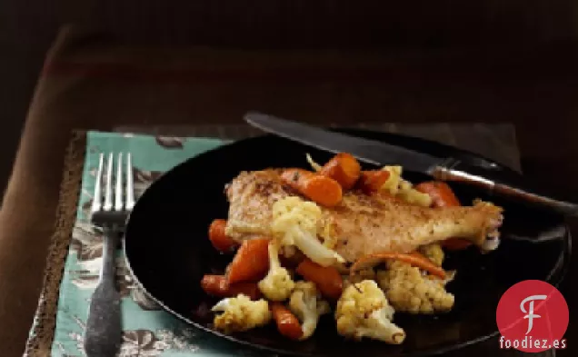 Patas de Pollo con Zanahorias y Coliflor